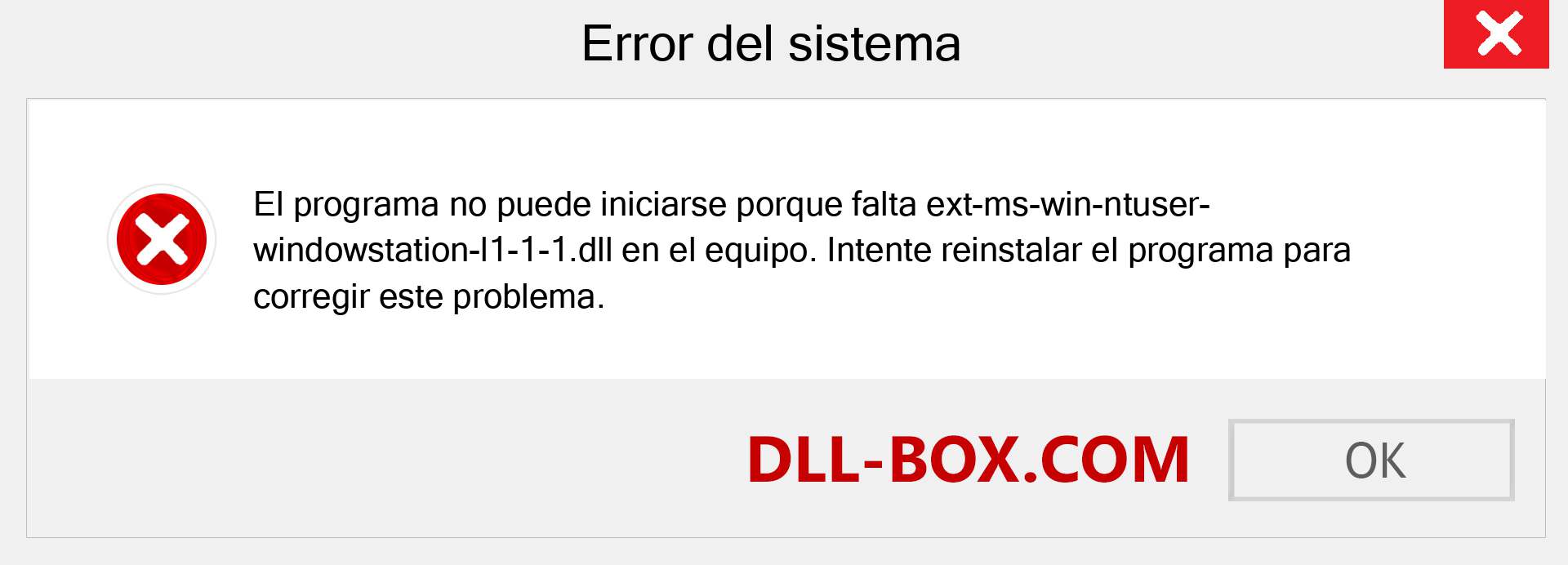 ¿Falta el archivo ext-ms-win-ntuser-windowstation-l1-1-1.dll ?. Descargar para Windows 7, 8, 10 - Corregir ext-ms-win-ntuser-windowstation-l1-1-1 dll Missing Error en Windows, fotos, imágenes